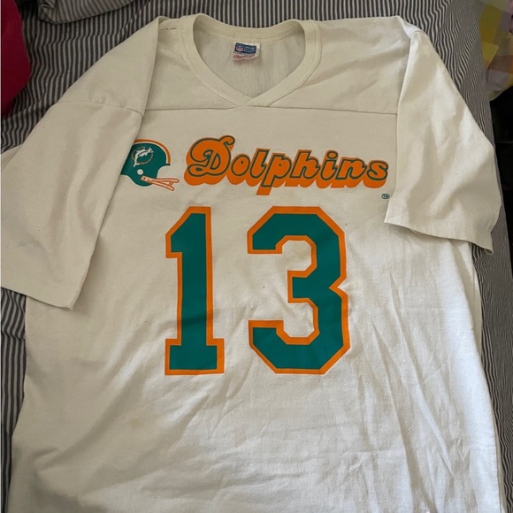Vintage 1980s Miami Dolphins jersey shirt - Picture 1 of 4